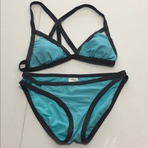 target blue and grey bikini set